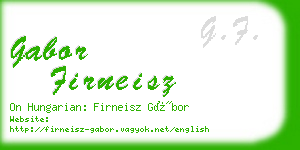 gabor firneisz business card